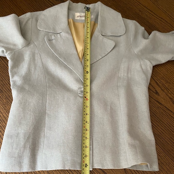 WOMEN’S ONE BUTTON JACKET WITH 3/4 SLEEVES Sz L by MAESTRO. - Picture 9 of 14